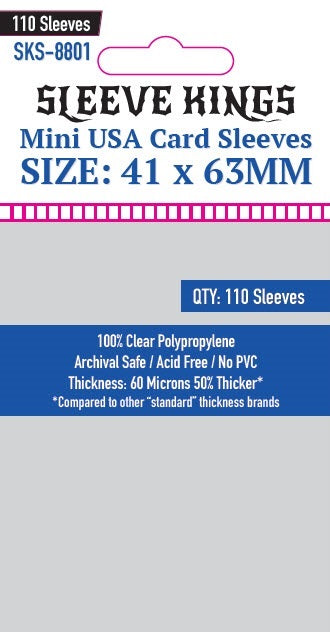 卡套SK Mini Card Sleeves (41x63mm) - 110/pk
