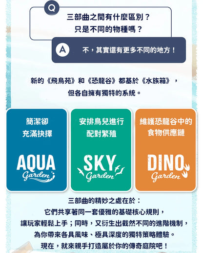 【預購中】花園三部曲 | 飛鳥苑+恐龍谷+新水族館